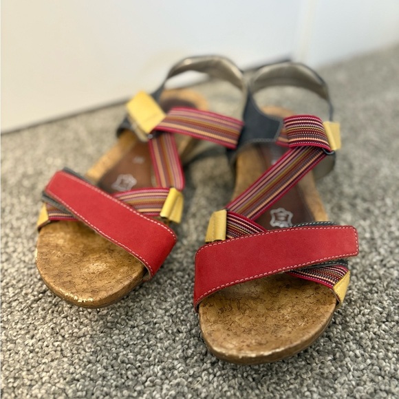 Remonte Leather Multicolour Strappy Sling Back Sandals Women's Size 7.5 - Picture 12 of 13